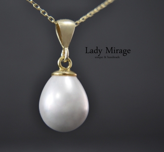 925 silver - chain pearl pendant - drops - timeless - classic - personalized - gold-silver-rose gold - handmade - gift for her